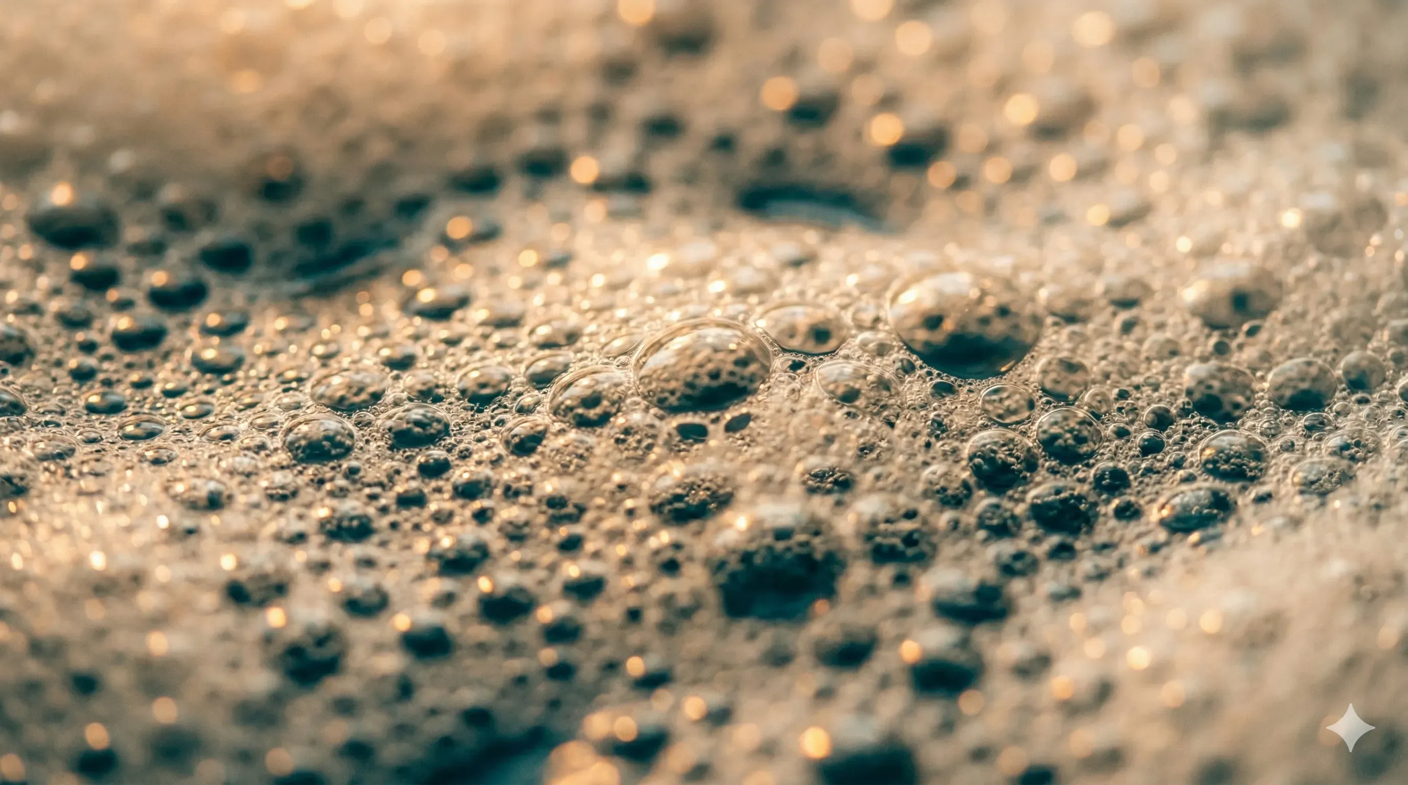 Foamy hot tub water surface with jets running